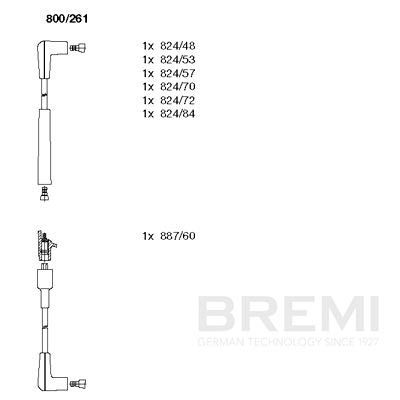 Augstsprieguma vadu komplekts BREMI 800/261