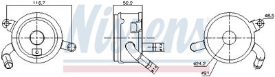 Eļļas radiators, Motoreļļa NISSENS 91365