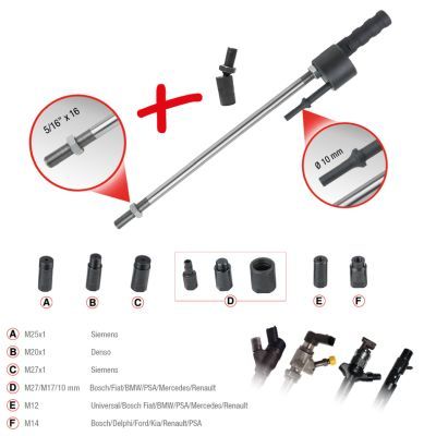 Demontāžas instrumentu komplekts, Common-Rail sprausla KS TOOLS 152.1450