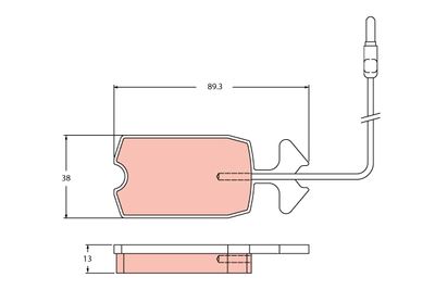 Комплект тормозных колодок, дисковый тормоз TRW GDB2440