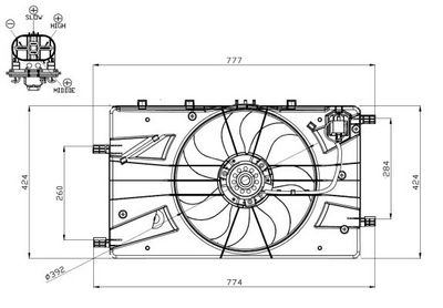 Ventilators, Motora dzesēšanas sistēma NRF 47878