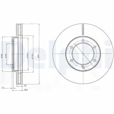 DELPHI BG4209 Bremžu diski