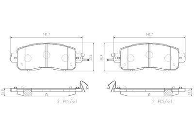 Bremžu uzliku kompl., Disku bremzes BREMBO P 56 104E