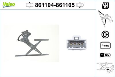 Стеклоподъемник VALEO 861104