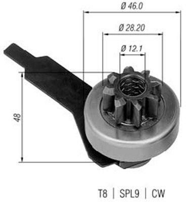 Ведущая шестерня, стартер MAGNETI MARELLI 940113020280