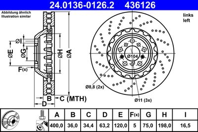 Тормозной диск ATE 24.0136-0126.2