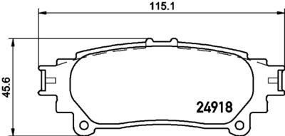 HELLA PAGID 8DB355015371 Bremžu uzliku kompl