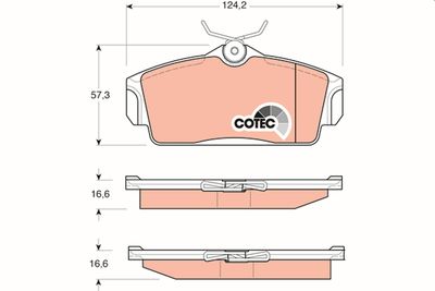 Bremžu uzliku kompl., Disku bremzes TRW GDB3168