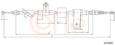 Тросик, cтояночный тормоз COFLE 12.0104