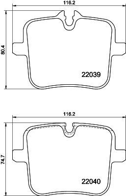 Bremžu uzliku kompl., Disku bremzes HELLA PAGID 8DB 355 037-991