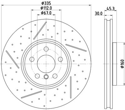 HELLA PAGID 8DD355133091 Bremžu diski