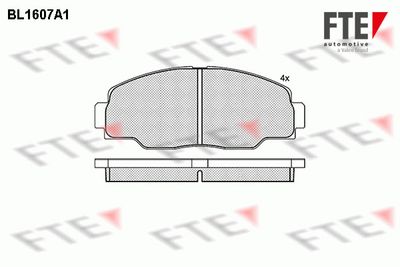 Bremžu uzliku kompl., Disku bremzes FTE 9010246