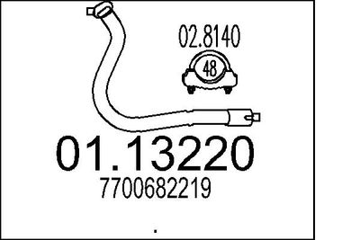 Труба выхлопного газа MTS 01.13220