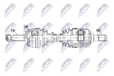 Piedziņas vārpsta NTY NPW-HY-655