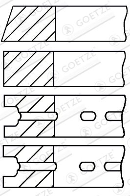 Комплект поршневых колец GOETZE ENGINE 08-529907-00