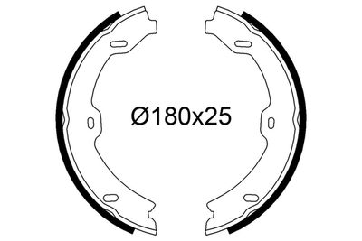 Bremžu loku kompl., Stāvbremze VALEO 564280