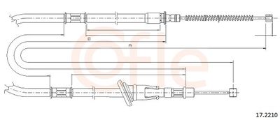 Тросик, cтояночный тормоз COFLE 92.17.2210