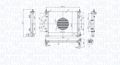 Радиатор, охлаждение двигателя MAGNETI MARELLI 350213221900