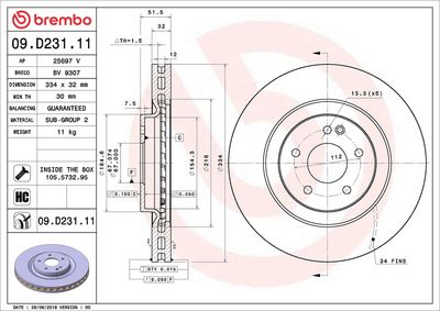 Bremžu diski BREMBO 09.D231.11