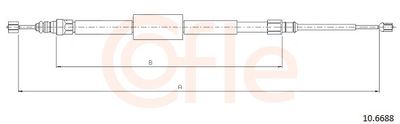 Тросик, cтояночный тормоз COFLE 92.10.6688