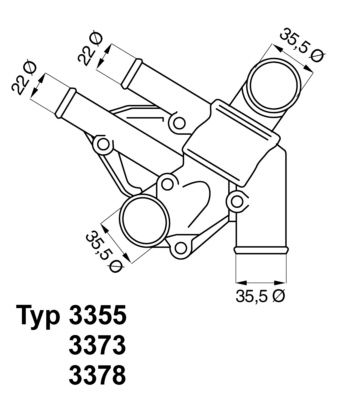 Termostats, Dzesēšanas šķidrums BorgWarner (Wahler) 3373.80D