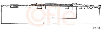 Тросик, cтояночный тормоз COFLE 92.10.742