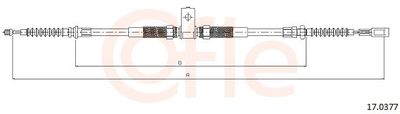Тросик, cтояночный тормоз COFLE 17.0377