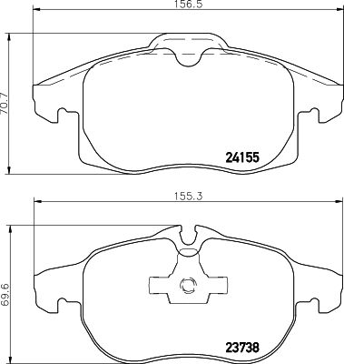 Bremžu uzliku kompl., Disku bremzes HELLA PAGID 8DB 355 012-681