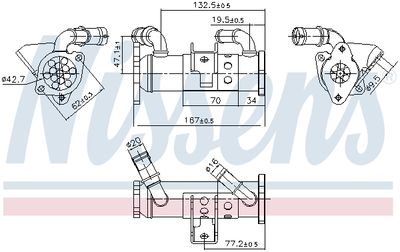 Радиатор, рециркуляция ОГ NISSENS 989473