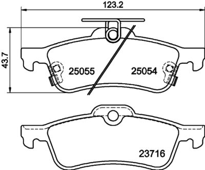 Bremžu uzliku kompl., Disku bremzes HELLA PAGID 8DB 355 020-501