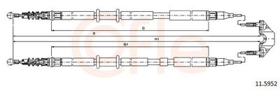 Тросик, cтояночный тормоз COFLE 11.5952