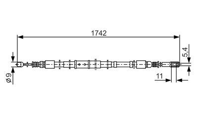 Тросик, cтояночный тормоз BOSCH 1 987 477 305