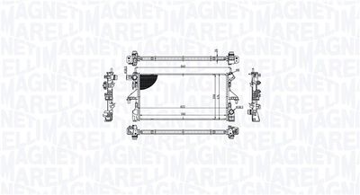 Радиатор, охлаждение двигателя MAGNETI MARELLI 350213215300