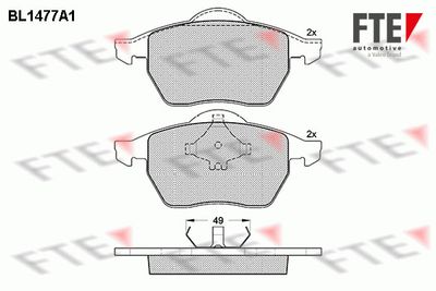 Bremžu uzliku kompl., Disku bremzes FTE 9010207