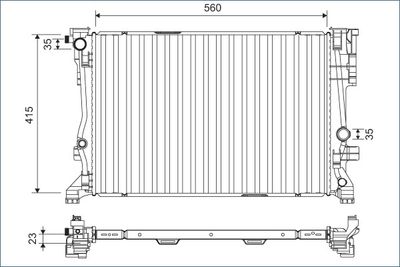 Радиатор, охлаждение двигателя VALEO 701158