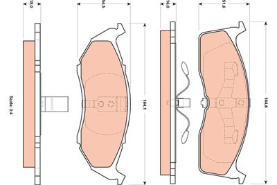 Комплект тормозных колодок, дисковый тормоз TRW GDB4091