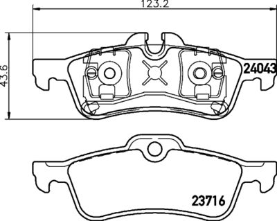 HELLA PAGID 8DB355011351 Bremžu uzliku kompl