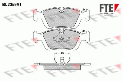 Bremžu uzliku kompl., Disku bremzes FTE 9010709