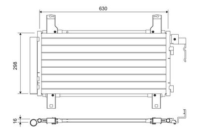 Конденсатор, кондиционер VALEO 822738