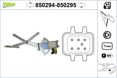 Стеклоподъемник VALEO 850294
