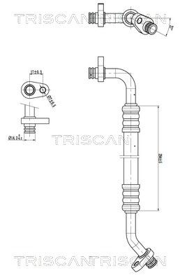 Трубопровод высокого / низкого давления, кондиционер TRISCAN 9010 28096