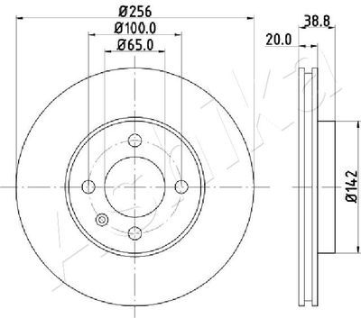 Тормозной диск ASHIKA 60-00-0935