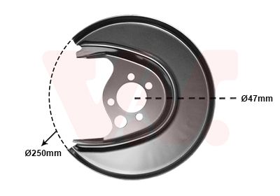 Dubļu sargs, Bremžu disks VAN WEZEL 5824373