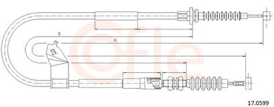 Тросик, cтояночный тормоз COFLE 92.17.0599