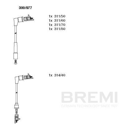 Augstsprieguma vadu komplekts BREMI 300/977