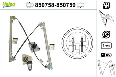 Стеклоподъемник VALEO 850758