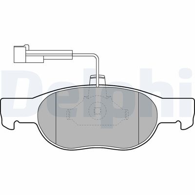 Комплект тормозных колодок, дисковый тормоз DELPHI LP1585