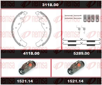 Bremžu komplekts, Trumuļu bremzes REMSA 3118.00