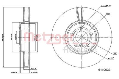 Тормозной диск METZGER 6110633