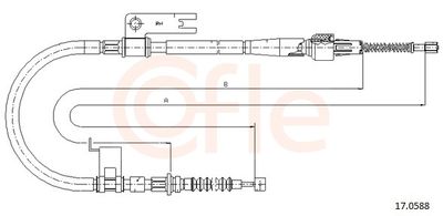 Тросик, cтояночный тормоз COFLE 92.17.0588